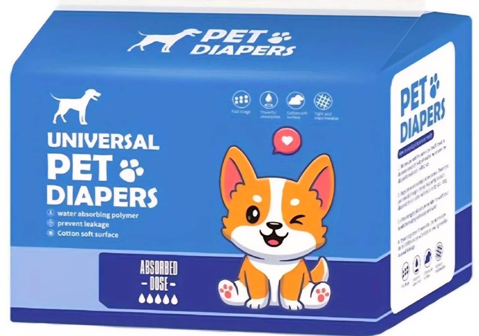 Universal Pet Male Diapers – Large (6–16.5kg)