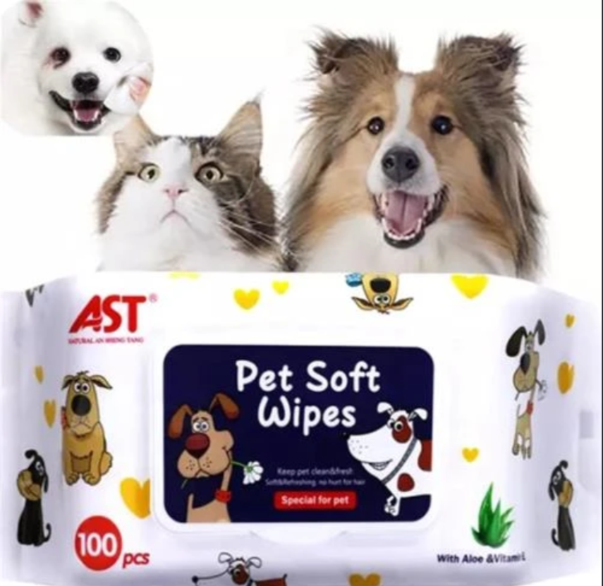 Pet Wet Wipes – 100 Pcs | Aloe Vera & Vitamin E